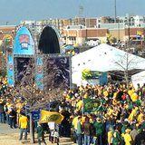 NDSU fans line the streets surrounding Toyota Stadium in Frisco, Texas before the FCS National Championship game between NDSU and Towson. NDSU fans line the streets surrounding Toyota Stadium in Frisco, Texas before the FCS National Championship game between NDSU and Towson.